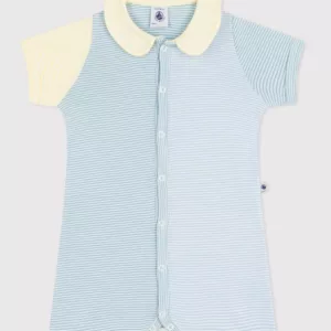 Pyjama Combinaison courte bébé en coton à col
