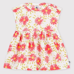 Robe bébé en coton manches courtes imprimée