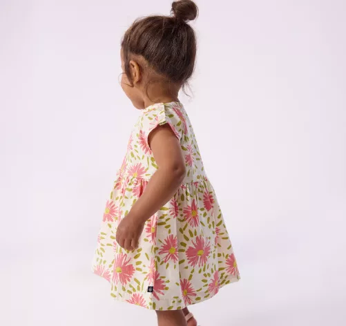 Robe bébé en coton manches courtes imprimée – Image 2