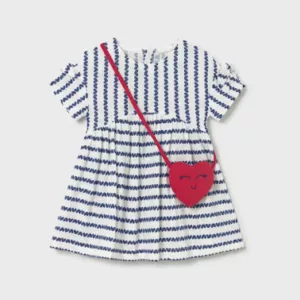 Robe imprimée avec sac bébé - Coeurs