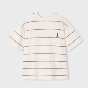 T-shirt rayé Boston Kids - Bordeaux