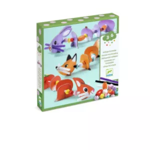 Enfilage fil chenille Animaux mignons - Djeco