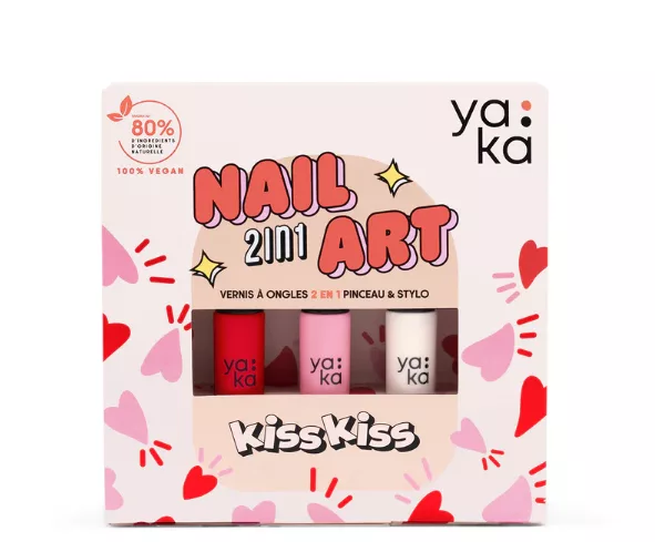 Coffret vernis à ongles 2en1 - Kiss Kiss