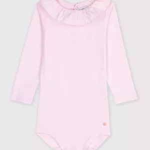Body bébé en coton uni à col