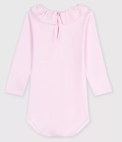 Body bébé en coton uni à col – Image 2