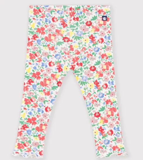 Legging bébé en coton imprimé fleurs