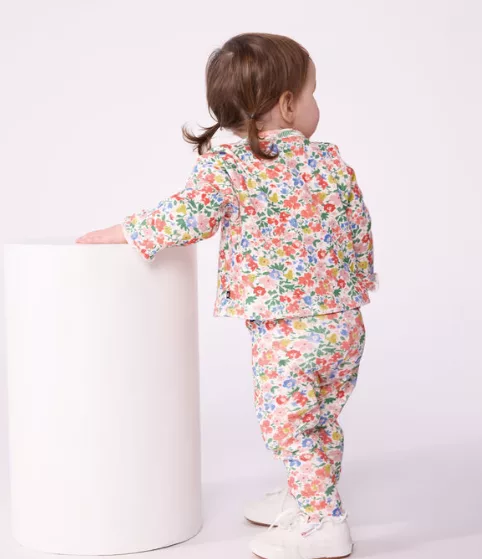 Legging bébé en coton imprimé fleurs – Image 3