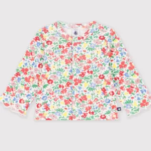 Cardigan bébé fleurs