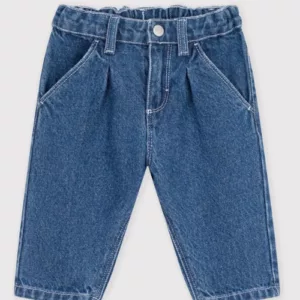 Pantalon bébé en denim uni