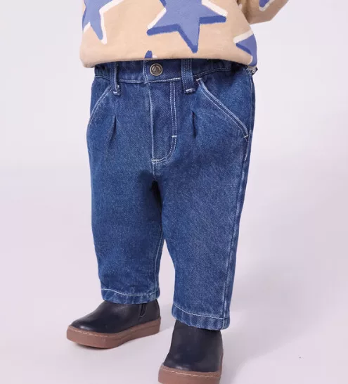 Pantalon bébé en denim uni – Image 2