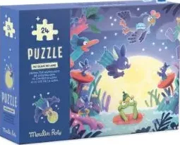 Puzzle Phosphorescent Au Clair De Lune 24 Pieces - La Mare Aux Grenouilles