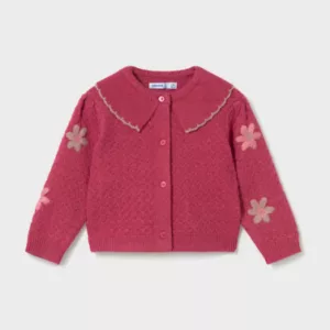 Cardigan à fleurs en tricot bébé