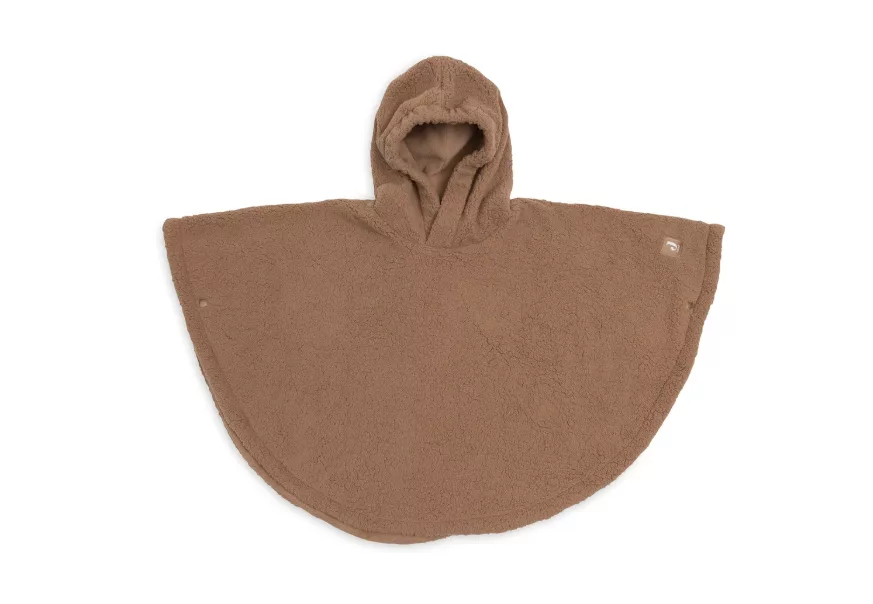 Poncho Teddy Fleece - Dark Hazel