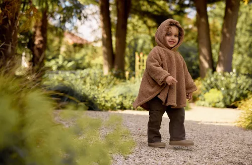 Poncho Teddy Fleece - Dark Hazel – Image 2