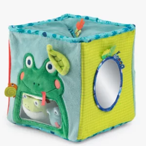 Grand cube d'activités tissu - La mare aux Grenouilles