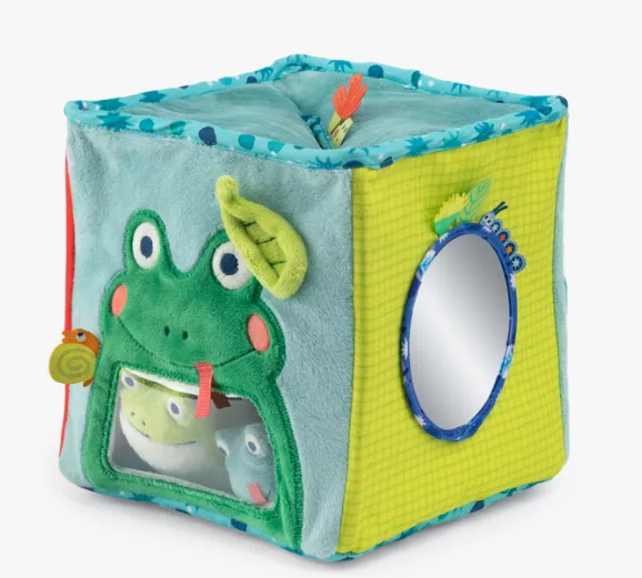 Grand cube d'activités tissu - La mare aux Grenouilles