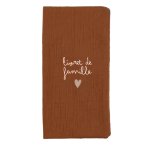 Protège livret de famille - Gaze caramel