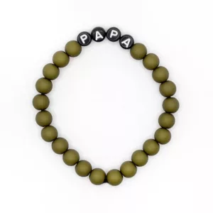 Bracelet homme - PAPA en noir / blanc (coloris au choix)